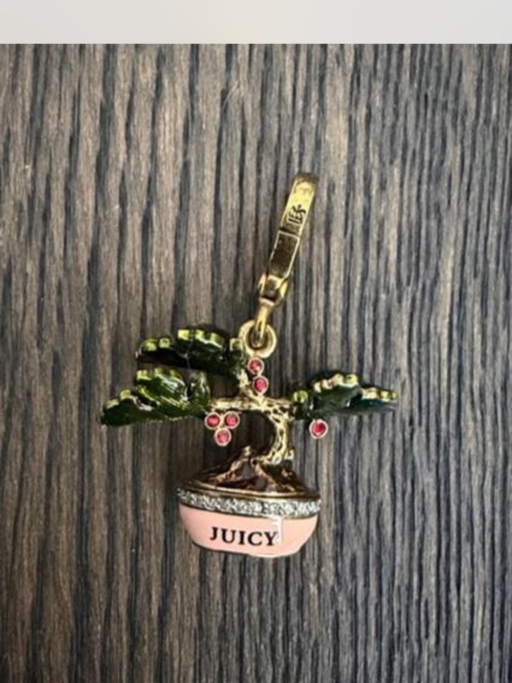 Juicy Couture Green & Pink Bonsai Tree Charm Pendant
